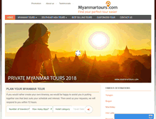 Tablet Screenshot of myanmartours.com